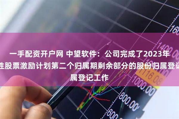 一手配资开户网 中望软件：公司完成了2023年限制性股票激励计划第二个归属期剩余部分的股份归属登记工作